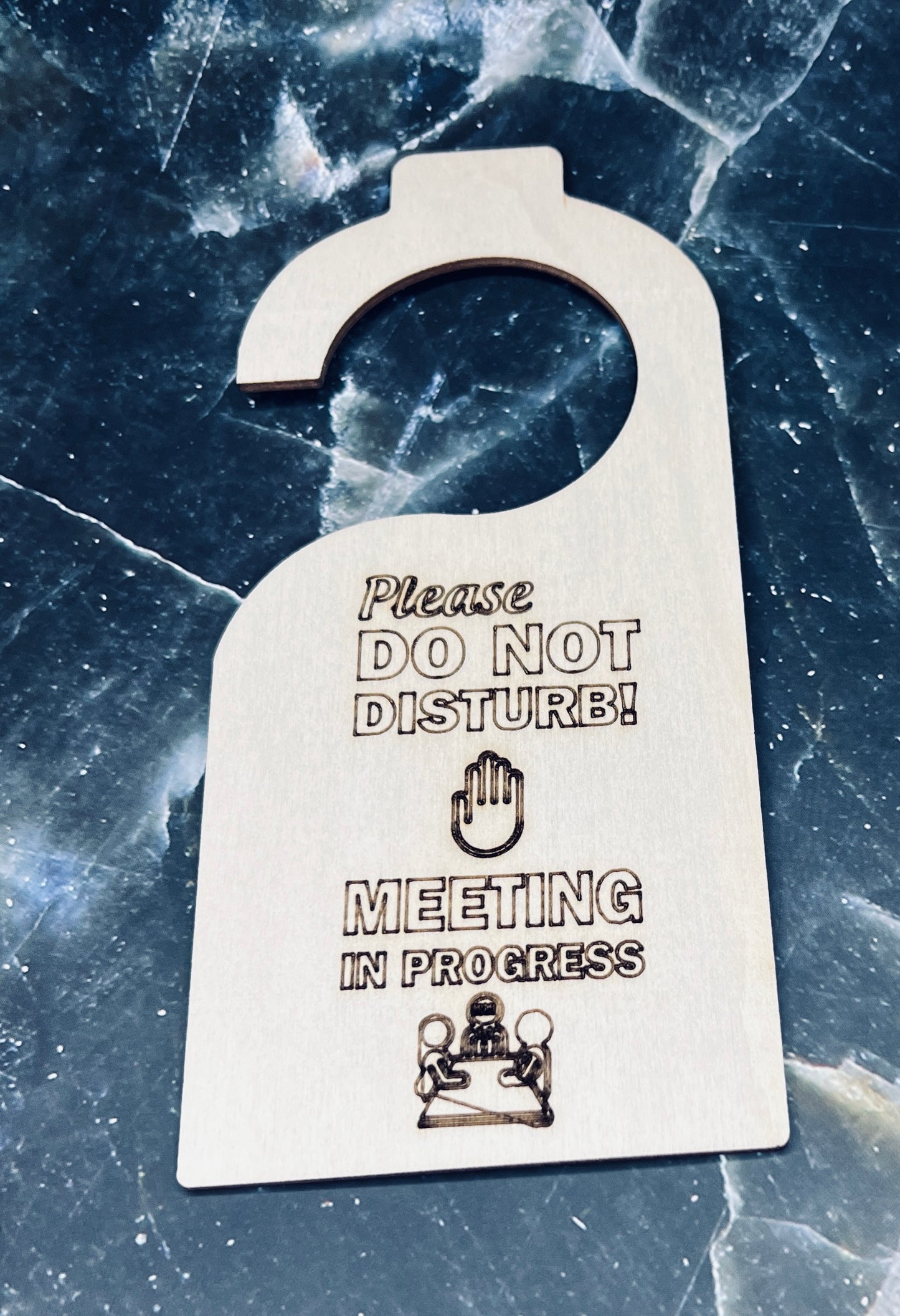 Wooden Door Handle Hanging Sign – Versatile for Door Decoration and Clothes Spacer
