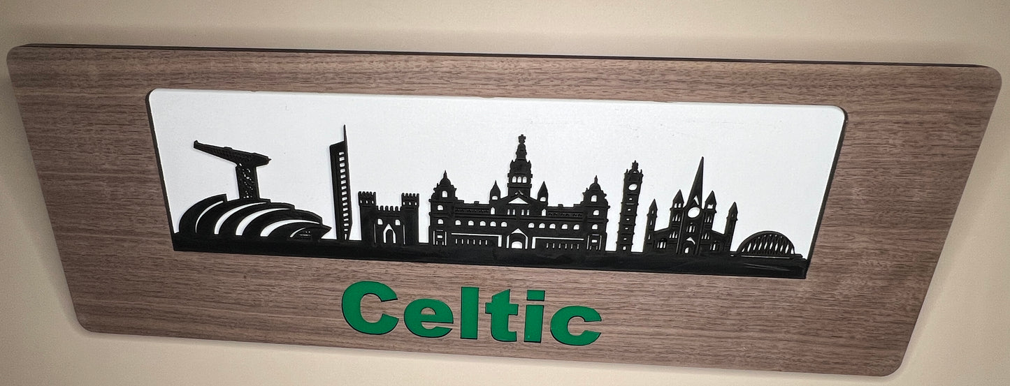 Silhouette City Skyline - Glasgow Celtic