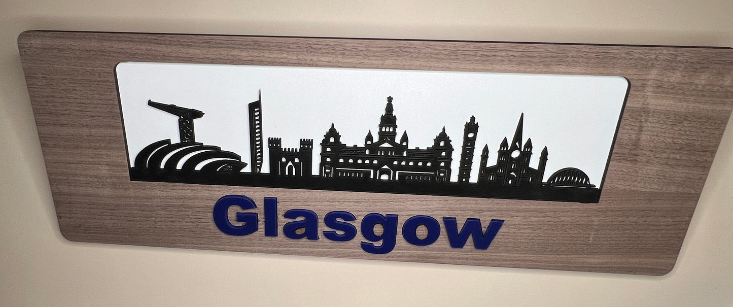 Silhouette City Skyline - Glasgow Rangers