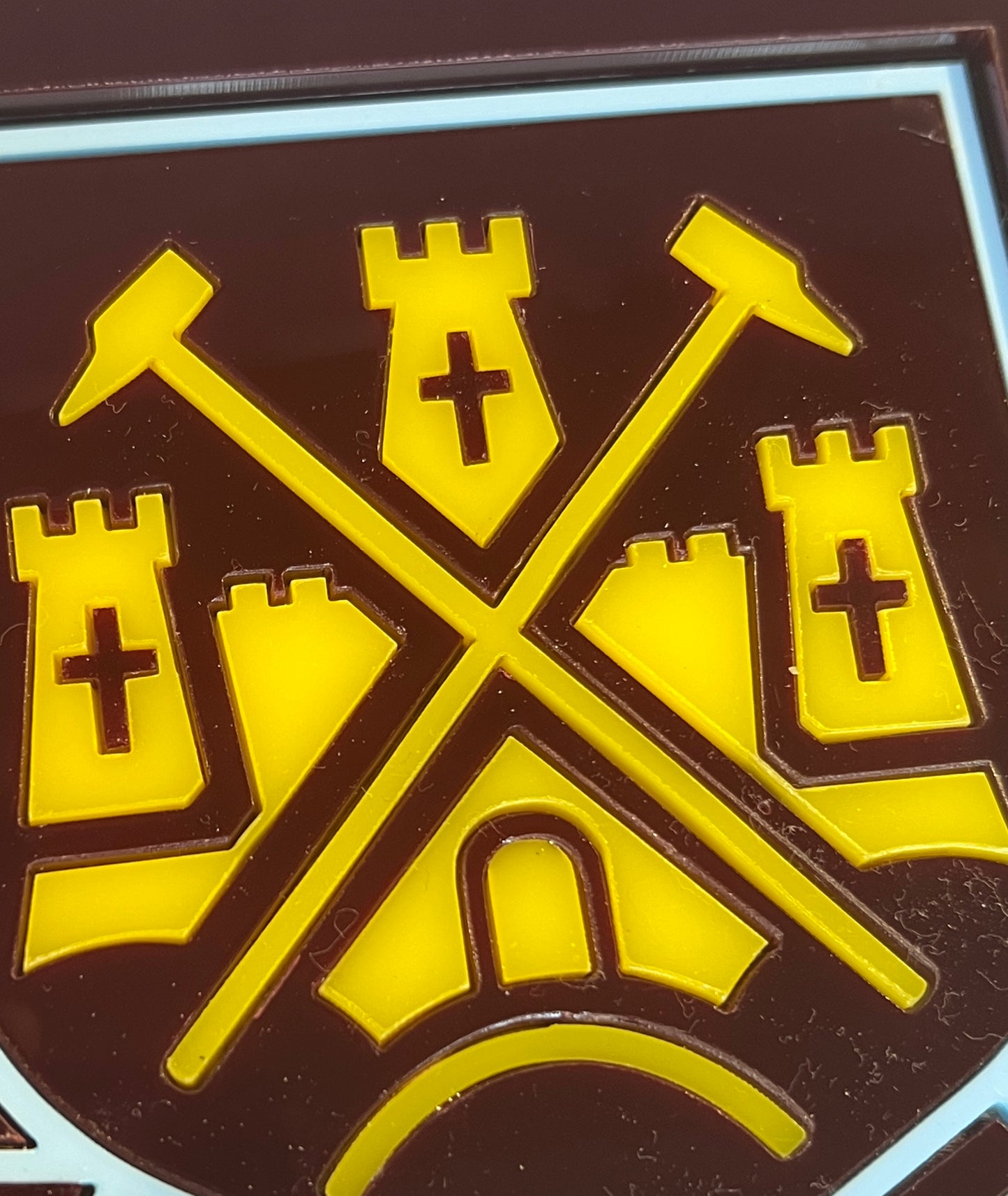 Personalised West Ham United Football Club plaque
