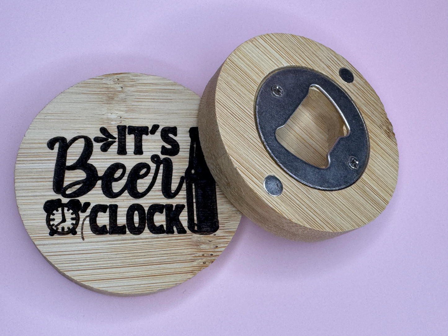 Circular (Puck) Personalised Magnetic Bottle Opener