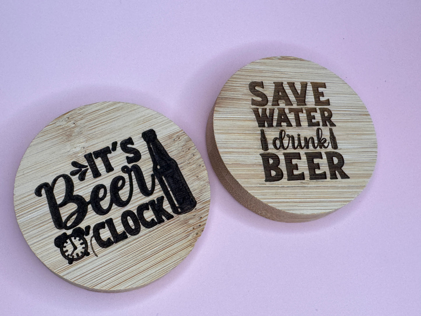 Circular (Puck) Personalised Magnetic Bottle Opener