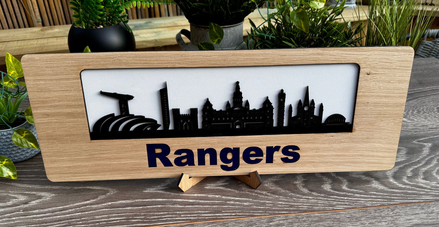 Silhouette City Skyline - Glasgow Rangers