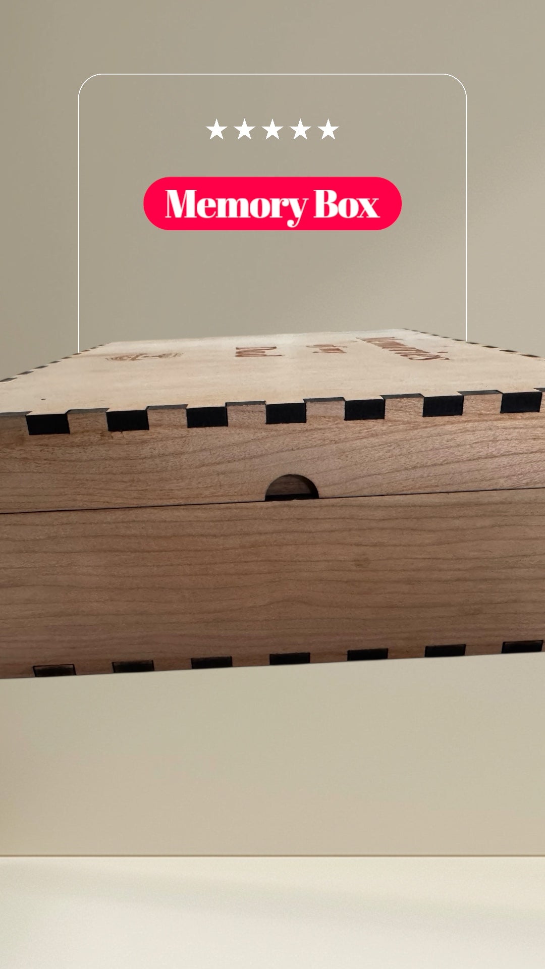 Premium Wooden Laser Engraved Memory Box