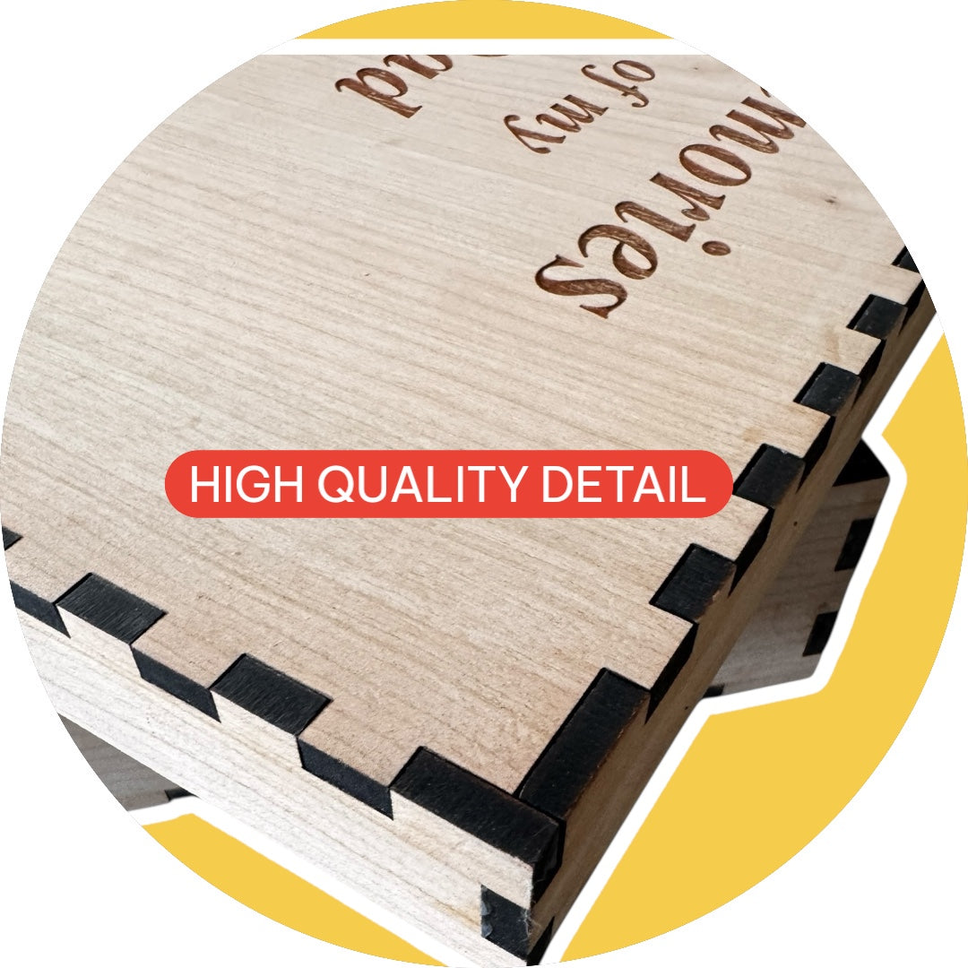 Premium Wooden Laser Engraved Memory Box