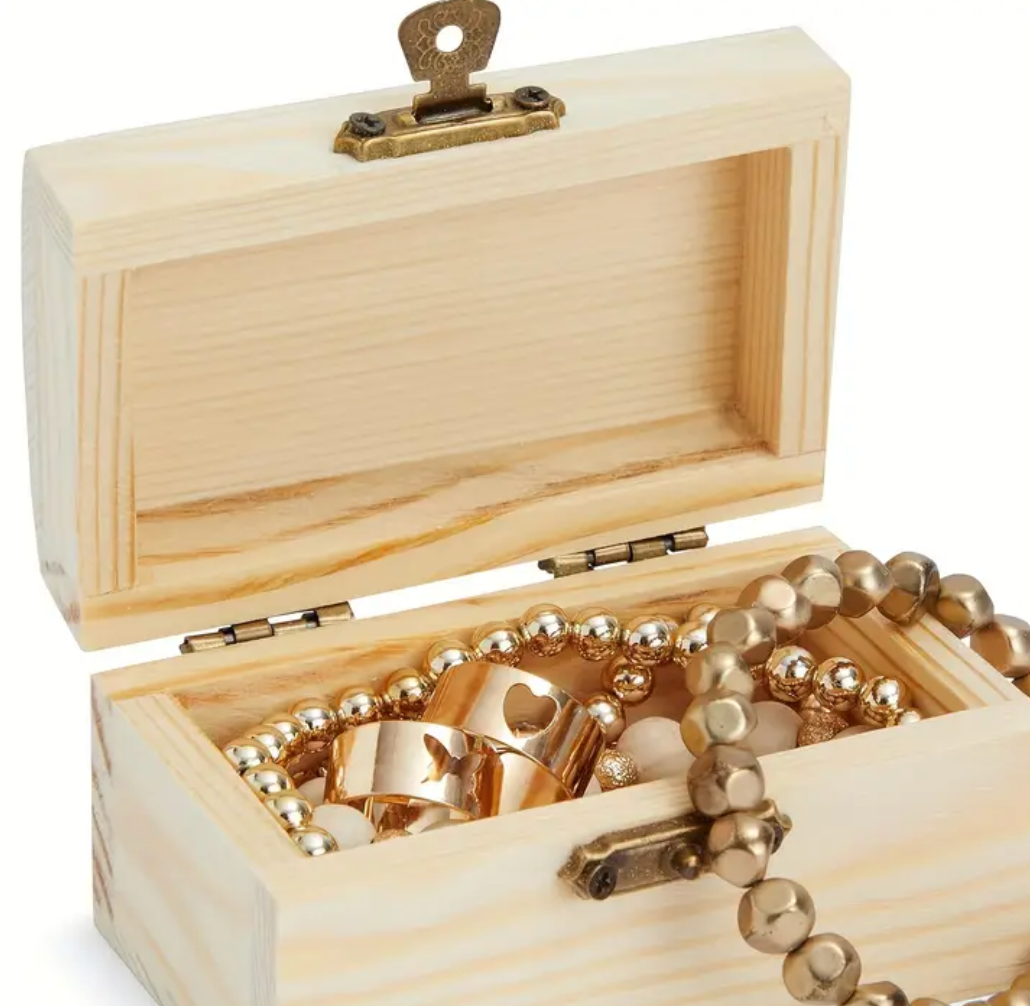 Personalised Laser Engraved Treasure Chest Memory or Favour Box