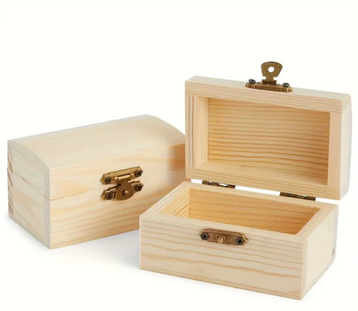 Personalised Laser Engraved Treasure Chest Memory or Favour Box