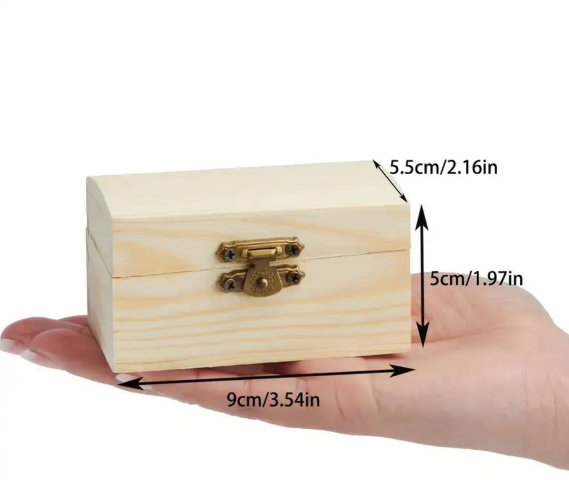 Personalised Laser Engraved Treasure Chest Memory or Favour Box