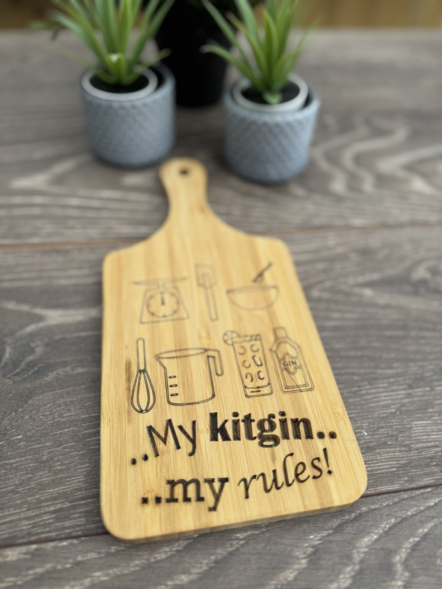 Kitchen cutting and presentation board